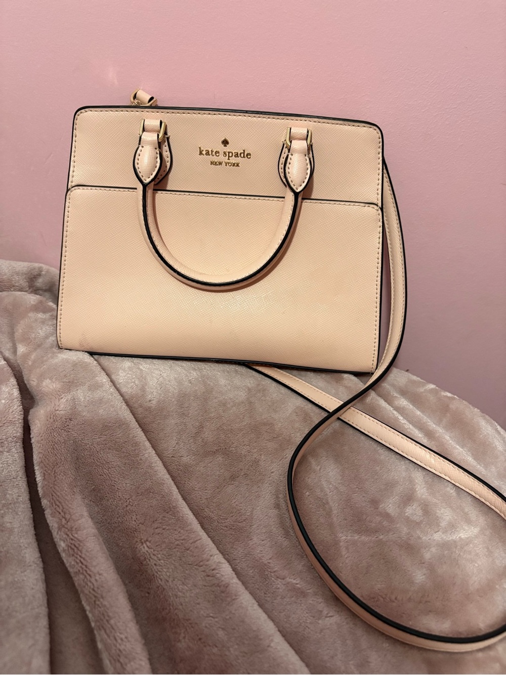 kate spade pink Leather Satchel